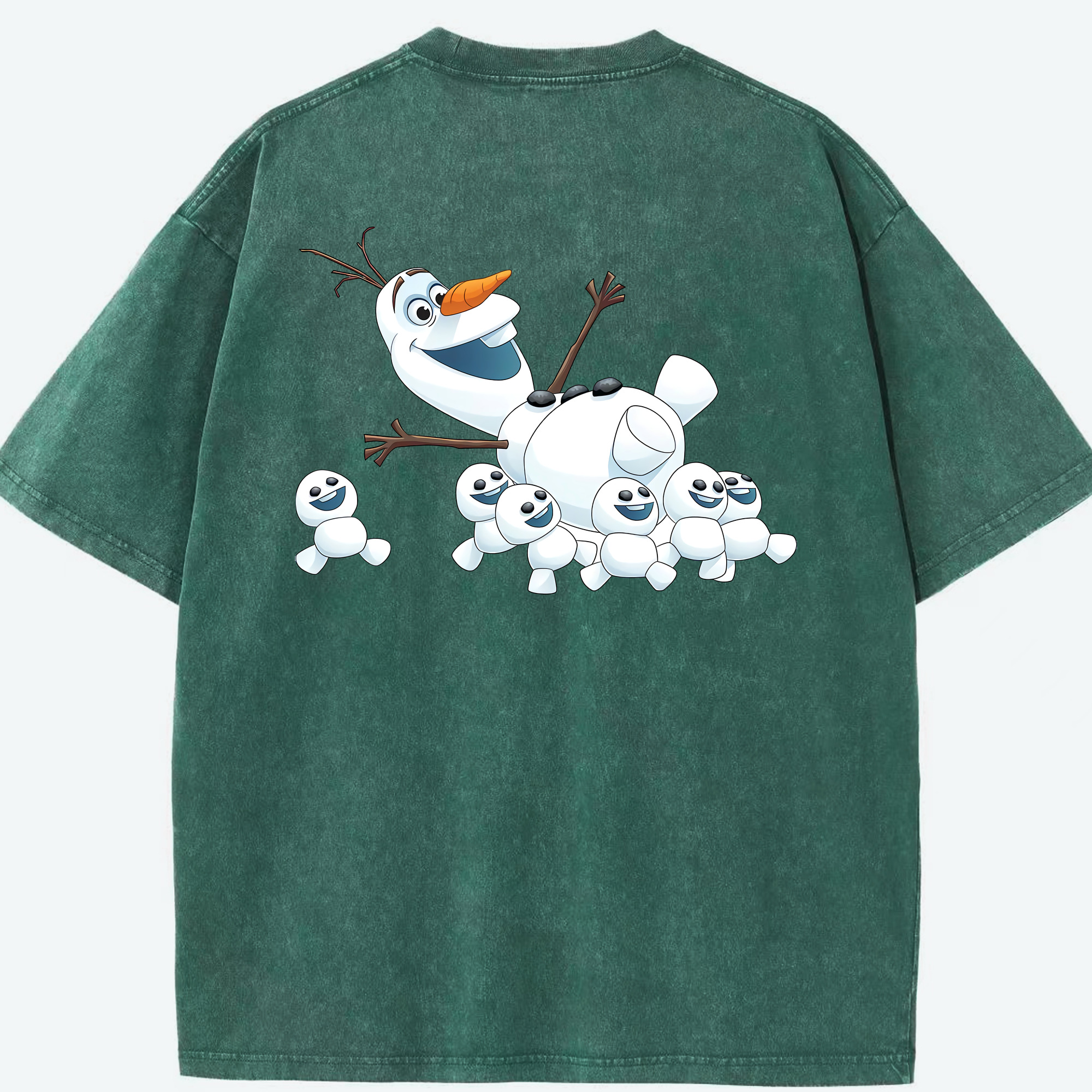 （画像用） アナと雪の女王 アンナ エルサ Frozen Anna Elsa 綿100% ヴィンテージ風 半袖Tシャツ（背面プリント）